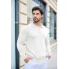 imageCOOFANDY Mens Knit Polo Shirts Casual Long Sleeve Classic Polo Shirts Button Down Golf ShirtsWhite