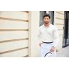 imageCOOFANDY Mens Knit Polo Shirts Casual Long Sleeve Classic Polo Shirts Button Down Golf ShirtsWhite