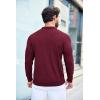 imageCOOFANDY Mens Knit Polo Shirts Casual Long Sleeve Classic Polo Shirts Button Down Golf ShirtsWine Red