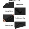 imageCOOFANDY Mens Knit Polo Shirts Long Sleeve Casual Polo Sweaters Shirt Waffle Textured Collared SweaterBlack