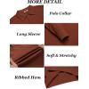 imageCOOFANDY Mens Knit Polo Shirts Long Sleeve Casual Polo Sweaters Shirt Waffle Textured Collared SweaterCaramel