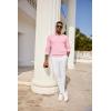 imageCOOFANDY Mens Knit Polo Shirts Long Sleeve Casual Polo Sweaters Shirt Waffle Textured Collared SweaterDark Pink
