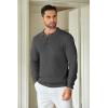 imageCOOFANDY Mens Knit Polo Shirts Long Sleeve Sweater Casual Polo Shirts Lightweight Collared T ShirtsDark Grey