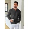 imageCOOFANDY Mens Knit Polo Shirts Long Sleeve Sweater Casual Polo Shirts Lightweight Collared T ShirtsDark Grey