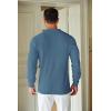 imageCOOFANDY Mens Knit Polo Shirts Long Sleeve Sweater Casual Polo Shirts Lightweight Collared T ShirtsDenim Blue
