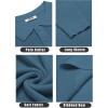 imageCOOFANDY Mens Knit Polo Shirts Long Sleeve Sweater Casual Polo Shirts Lightweight Collared T ShirtsDenim Blue