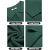 imageCOOFANDY Mens Knit Polo Shirts Long Sleeve Sweater Casual Polo Shirts Lightweight Collared T ShirtsDrak Green