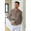 imageCOOFANDY Mens Knit Polo Shirts Long Sleeve Sweater Casual Polo Shirts Lightweight Collared T ShirtsGray Camel