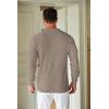 imageCOOFANDY Mens Knit Polo Shirts Long Sleeve Sweater Casual Polo Shirts Lightweight Collared T ShirtsGray Camel