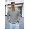 imageCOOFANDY Mens Knit Polo Shirts Long Sleeve Sweater Casual Polo Shirts Lightweight Collared T ShirtsGrey