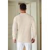 imageCOOFANDY Mens Knit Polo Shirts Long Sleeve Sweater Casual Polo Shirts Lightweight Collared T ShirtsLight Khaki