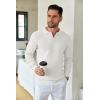 imageCOOFANDY Mens Knit Polo Shirts Long Sleeve Sweater Casual Polo Shirts Lightweight Collared T ShirtsWhite