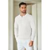 imageCOOFANDY Mens Knit Polo Shirts Long Sleeve Sweater Casual Polo Shirts Lightweight Collared T ShirtsWhite