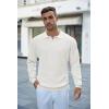 imageCOOFANDY Mens Knit Polo Shirts Long Sleeve Sweater Casual Polo Shirts Lightweight Collared T ShirtsWhite