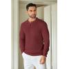 imageCOOFANDY Mens Knit Polo Shirts Long Sleeve Sweater Casual Polo Shirts Lightweight Collared T ShirtsWine Red