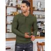imageCOOFANDY Mens Knit Polo Shirts Long Sleeve Sweater Polo Lightweight Fashion Casual Collared T ShirtsArmy Green