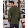 imageCOOFANDY Mens Knit Polo Shirts Long Sleeve Sweater Polo Lightweight Fashion Casual Collared T ShirtsArmy Green