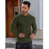 imageCOOFANDY Mens Knit Polo Shirts Long Sleeve Sweater Polo Lightweight Fashion Casual Collared T ShirtsArmy Green