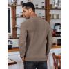 imageCOOFANDY Mens Knit Polo Shirts Long Sleeve Sweater Polo Lightweight Fashion Casual Collared T ShirtsBrown and Grey