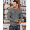 imageCOOFANDY Mens Knit Polo Shirts Long Sleeve Sweater Polo Lightweight Fashion Casual Collared T ShirtsDark Grey