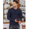 imageCOOFANDY Mens Knit Polo Shirts Long Sleeve Sweater Polo Lightweight Fashion Casual Collared T ShirtsNavy Blue