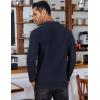 imageCOOFANDY Mens Knit Polo Shirts Long Sleeve Sweater Polo Lightweight Fashion Casual Collared T ShirtsNavy Blue