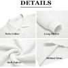 imageCOOFANDY Mens Knit Polo Shirts Long Sleeve Sweater Polo Lightweight Fashion Casual Collared T ShirtsWhite