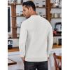 imageCOOFANDY Mens Knit Polo Shirts Long Sleeve Sweater Polo Lightweight Fashion Casual Collared T ShirtsWhite