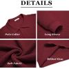 imageCOOFANDY Mens Knit Polo Shirts Long Sleeve Sweater Polo Lightweight Fashion Casual Collared T ShirtsWine Red