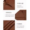 imageCOOFANDY Mens Knit Polo Sweater Long Sleeve Polo Collared Sweaters Hidden Button Casual Pullover SweaterBrown