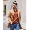 imageCOOFANDY Mens Knit Polo Sweater Long Sleeve Polo Collared Sweaters Hidden Button Casual Pullover SweaterBrown