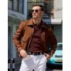imageCOOFANDY Mens Knit Polo Sweater Long Sleeve Polos Lightweight Casual Dress Pullover SweatersCoffee