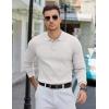 imageCOOFANDY Mens Knit Polo Sweater Long Sleeve Polos Lightweight Casual Dress Pullover SweatersWhite