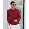 imageCOOFANDY Mens Knit Polo Sweater Long Sleeve Polos Lightweight Casual Dress Pullover SweatersWine Red