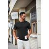 imageCOOFANDY Mens Knit TShirts Casual Crewneck Short Sleeve Shirts Summer Tops Basic Pullover TeesAll Black
