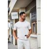 imageCOOFANDY Mens Knit TShirts Casual Crewneck Short Sleeve Shirts Summer Tops Basic Pullover TeesAll White
