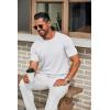 imageCOOFANDY Mens Knit TShirts Casual Crewneck Short Sleeve Shirts Summer Tops Basic Pullover TeesAll White