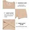 imageCOOFANDY Mens Knit TShirts Short Sleeve Crewneck Shirt Casual Textured Pullover TeesKhaki
