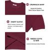 imageCOOFANDY Mens Knit TShirts Short Sleeve Crewneck Shirt Casual Textured Pullover TeesWine Red