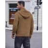 imageCOOFANDY Mens Knitted Hoodie Sweater Long Sleeve Turtleneck Quarter Zip Pullover Sweaters with PocketBrown