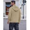 imageCOOFANDY Mens Knitted Hoodie Sweater Long Sleeve Turtleneck Quarter Zip Pullover Sweaters with PocketKhaki