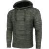 imageCOOFANDY Mens Knitted Hoodies Pullover Casual Long Sleeve Turtleneck SweatersArmy Green