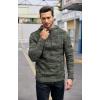 imageCOOFANDY Mens Knitted Hoodies Pullover Casual Long Sleeve Turtleneck SweatersArmy Green