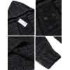 imageCOOFANDY Mens Knitted Hoodies Pullover Casual Long Sleeve Turtleneck SweatersBlack
