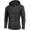 imageCOOFANDY Mens Knitted Hoodies Pullover Casual Long Sleeve Turtleneck SweatersBlack