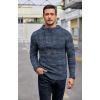 imageCOOFANDY Mens Knitted Hoodies Pullover Casual Long Sleeve Turtleneck SweatersBlue
