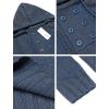 imageCOOFANDY Mens Knitted Hoodies Pullover Casual Long Sleeve Turtleneck SweatersBlue