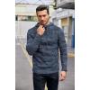 imageCOOFANDY Mens Knitted Hoodies Pullover Casual Long Sleeve Turtleneck SweatersBlue