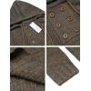 imageCOOFANDY Mens Knitted Hoodies Pullover Casual Long Sleeve Turtleneck SweatersBrown