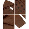 imageCOOFANDY Mens Knitted Hoodies Pullover Casual Long Sleeve Turtleneck SweatersCaramel